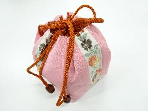 リサイクル　桜模様織出し巾着